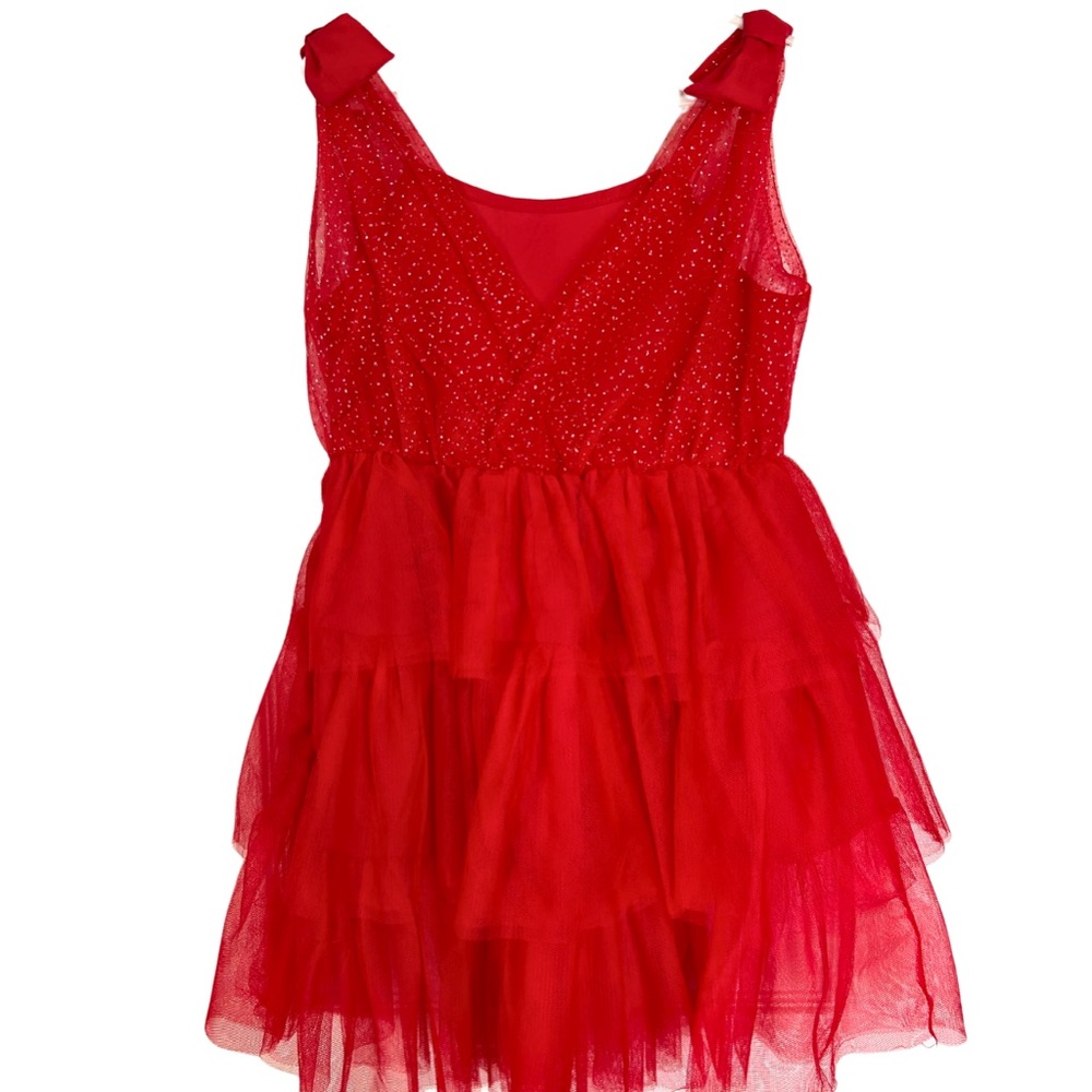 Girls Red Tulle Dress (Size 4/5 T)